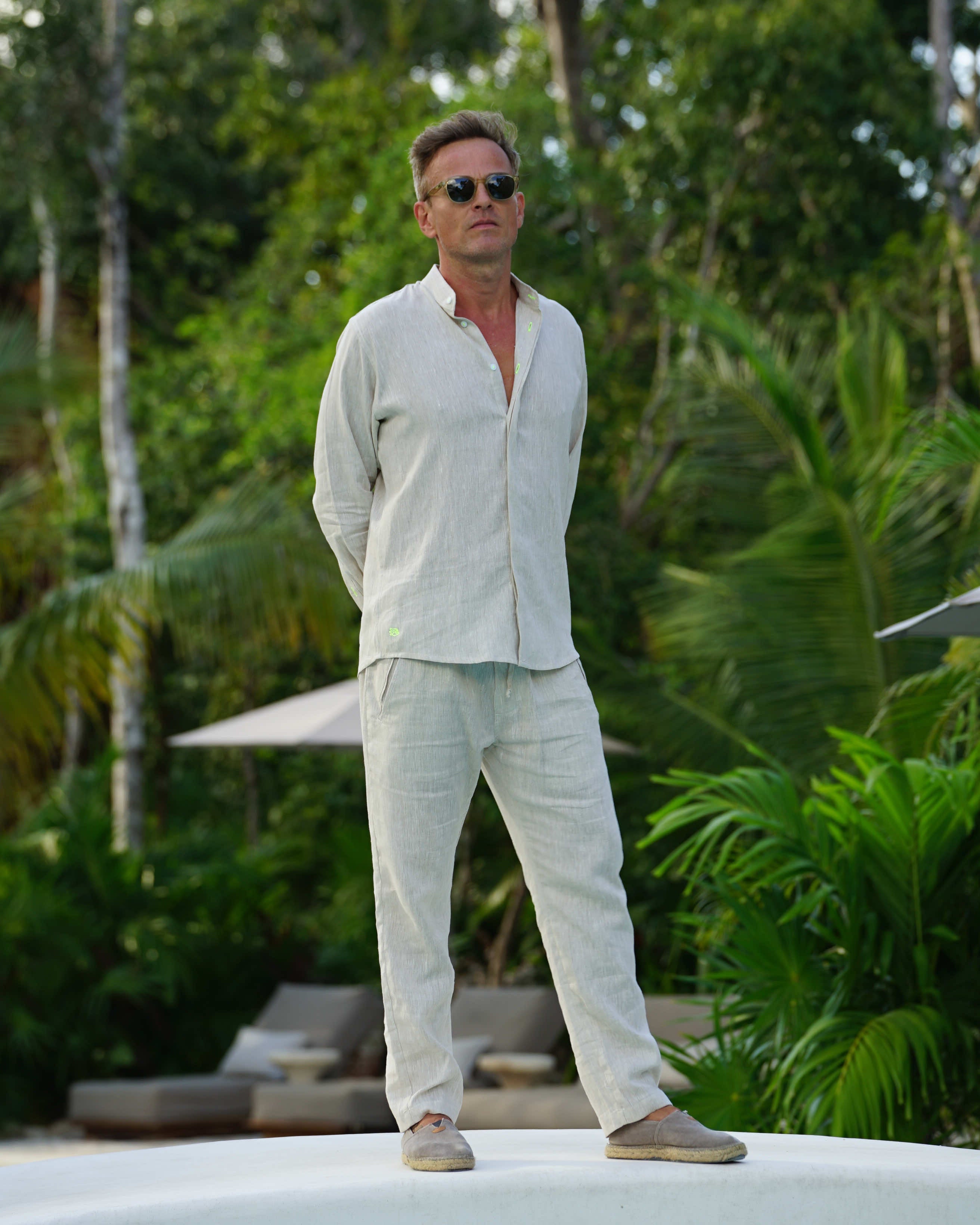 SARDINIA Linen Pant - Sand - CRASQI