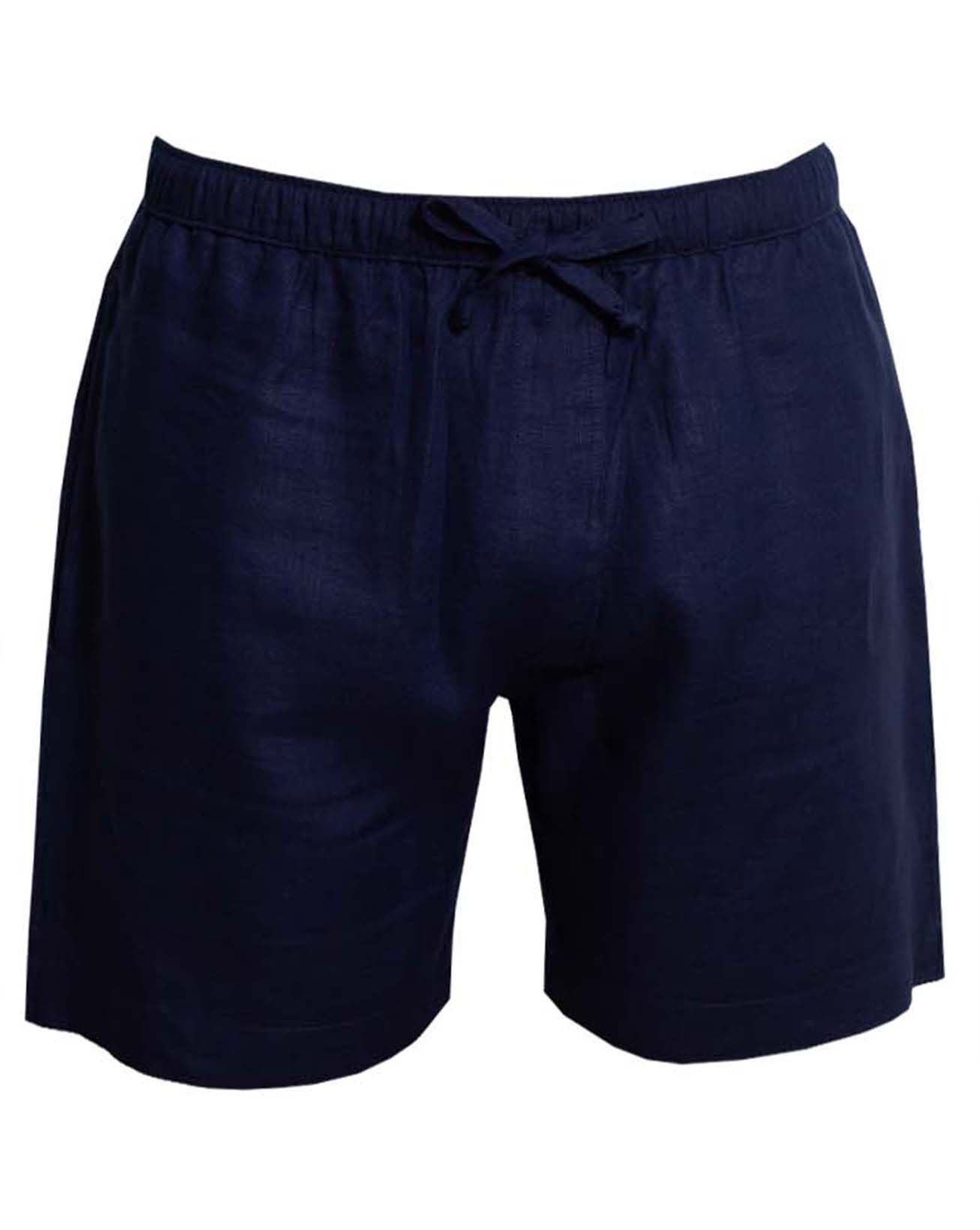CAPRI Linen Bermudas - Navy Blue - CRASQI