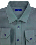 MALLORCA Linen Shirt - Dark Green/Light Blue/Navy - CRASQI