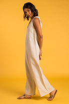 PANAREA Linen Jumper - Beige - CRASQI