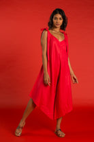 GRANADINA Linen Jumper - Red - CRASQI