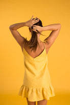 BORA-BORA Linen Dress - Gold - CRASQI