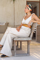 PANAREA Linen Jumper - Beige - CRASQI