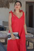 GRANADINA Linen Jumper - Red - CRASQI
