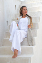 PANAREA Linen Jumper - White - CRASQI