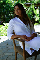Shirt dress - White - CRASQI