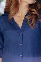 Shirt dress - Navy - CRASQI