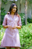 Shirt Dress - Rose Pink - CRASQI