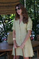 Shirt Dress - Yellow - CRASQI