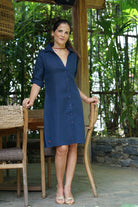 Shirt dress - Navy - CRASQI