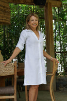 Shirt dress - White - CRASQI