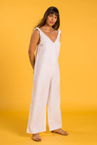 PANAREA Linen Jumper - White - CRASQI