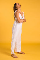 PANAREA Linen Jumper - White - CRASQI