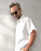 MARBELLA Linen Shirt - White/Light Blue - CRASQI