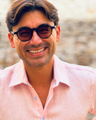 MARBELLA Linen Shirt - Pink/Light Blue - CRASQI