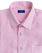 MARBELLA Linen Shirt - Pink/Light Blue - CRASQI