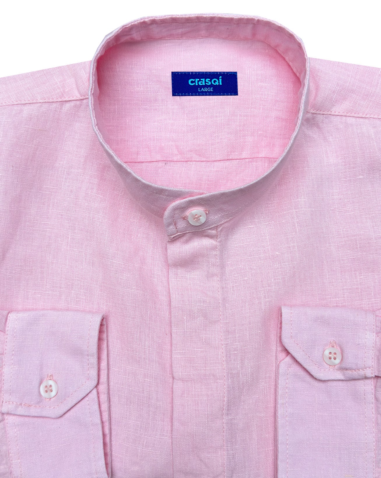 MENORCA Linen Shirt - Light Pink/Light Pink – CRASQI