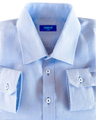 MALLORCA Linen Shirt - Blue Sky/Royal Blue - CRASQI