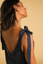 GRANADINA Linen Jumper - Navy Blue - CRASQI