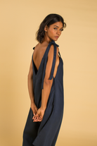 GRANADINA Linen Jumper - Navy Blue - CRASQI