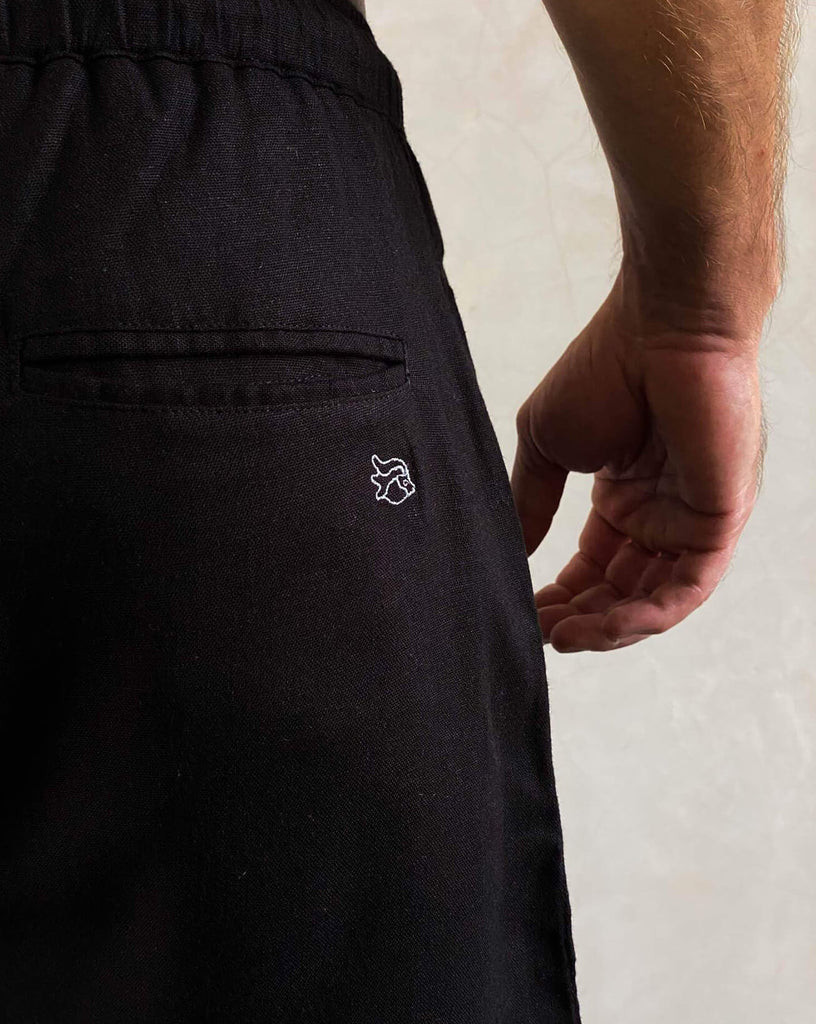 MYKONOS Linen Pant - Black - CRASQI