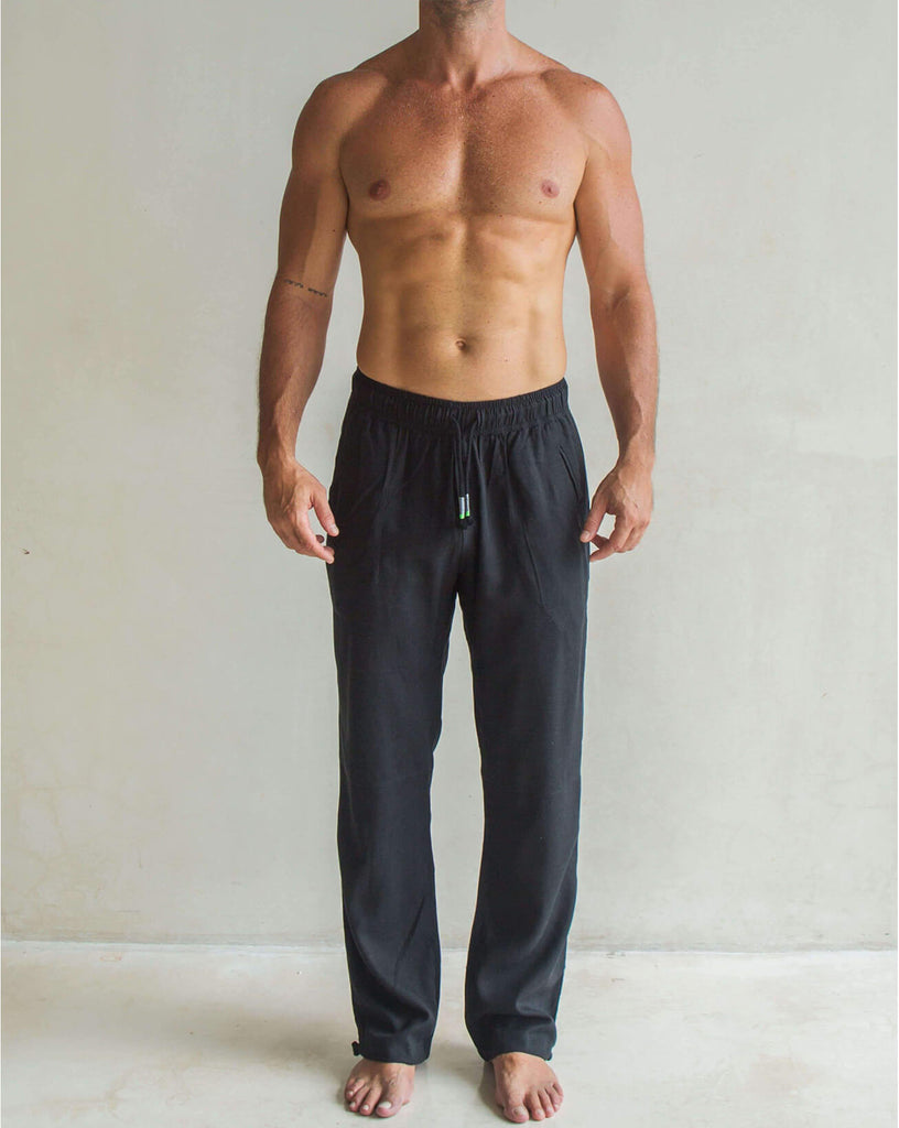 MYKONOS Linen Pant - Black - CRASQI