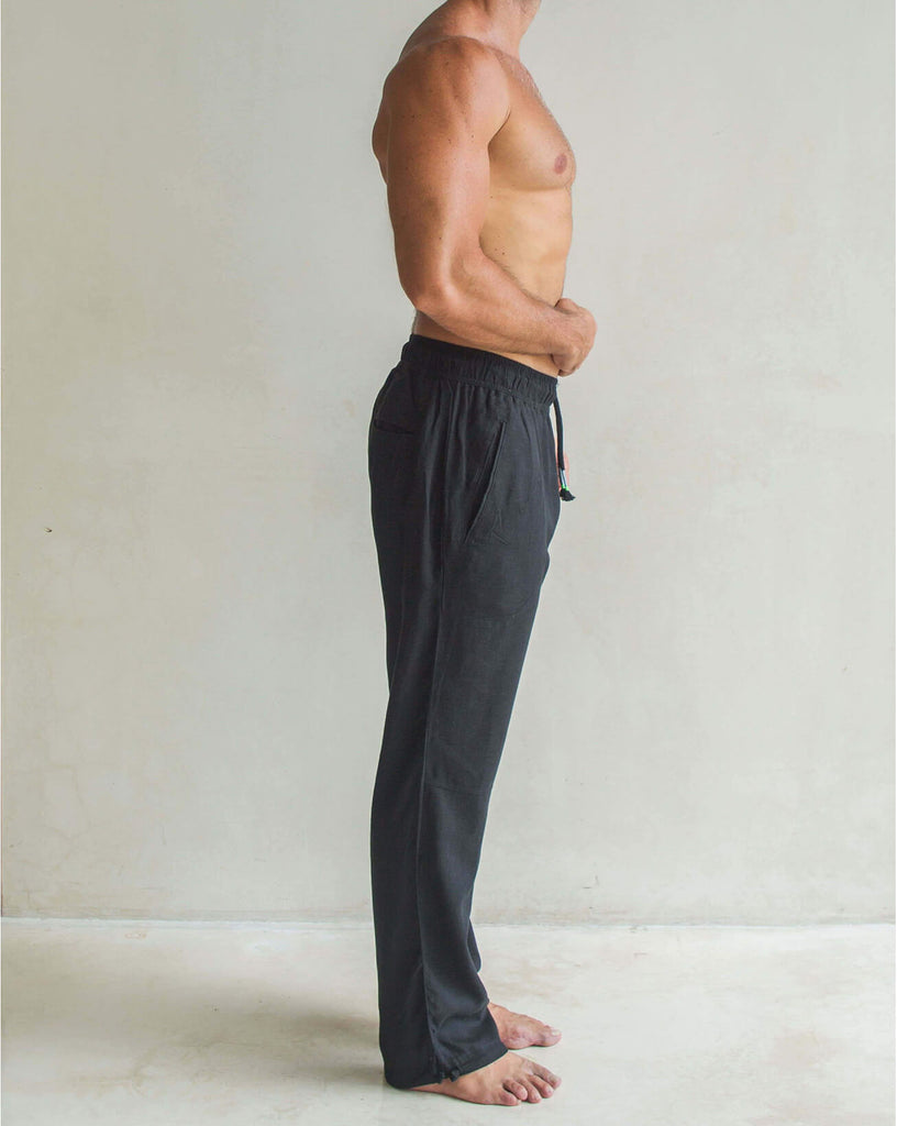 MYKONOS Linen Pant - Black - CRASQI