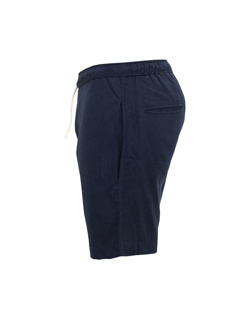 TODOS SANTOS  Linen Shorts - Navy Blue - CRASQI