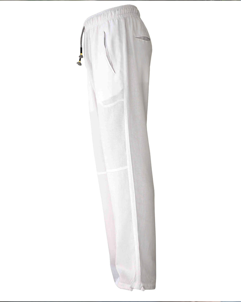 MYKONOS Linen Pant - White - CRASQI