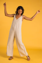 PANAREA Linen Jumper - Beige - CRASQI